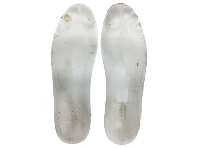 Sneakers basse Gucci GG in pelle bianca goffrata Bianco - vista 8