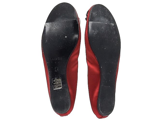 Ballerine Lanvin con spilla in raso rosso - vista 6