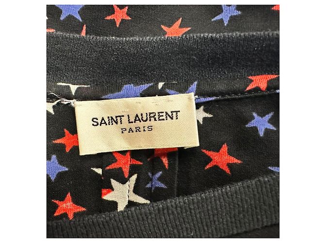 T-shirt Saint Laurent con stampa a stelle in cotone multicolore - vista 4