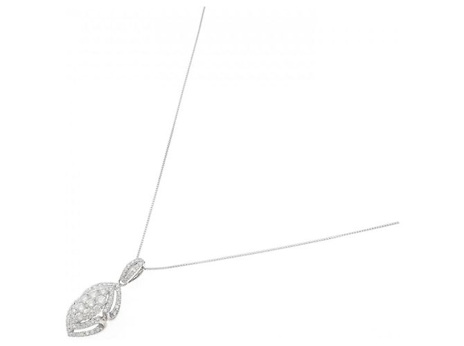 Autre Marque Collana in oro bianco e diamanti Au750 Argento - vista 2