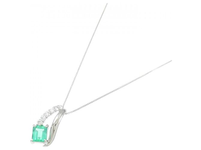 Autre Marque Collana con Smeraldo e Diamanti Au750 Verde - vista 2