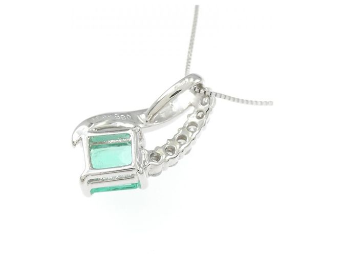 Autre Marque Collana con Smeraldo e Diamanti Au750 Verde - vista 4
