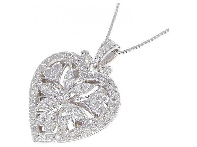 Autre Marque Collana in oro bianco Au750 e diamanti Argento - vista 3