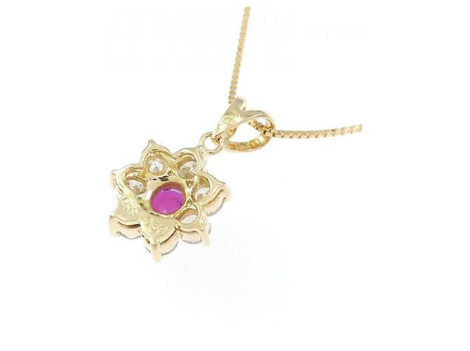 Autre Marque Collana in Rubino e Diamanti Au750 D'oro - vista 4
