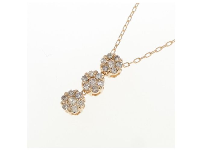 Autre Marque Au750/Au585 Pink Gold Diamond Necklace - view 3