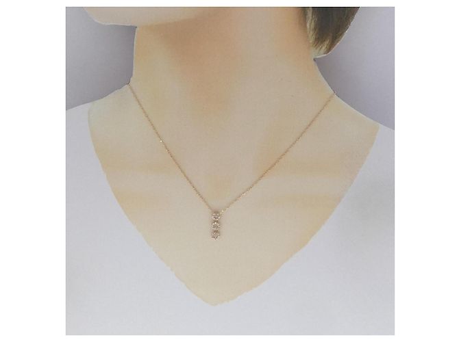 Autre Marque Au750/Au585 Pink Gold Diamond Necklace - view 6