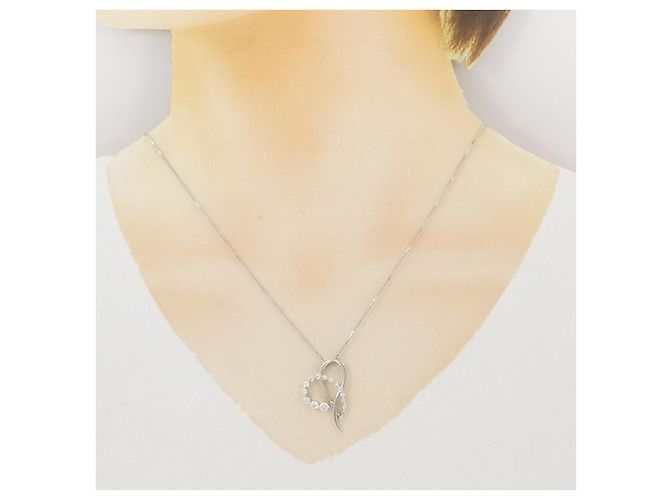 Autre Marque Collana in oro bianco e diamanti Au750 Argento - vista 6