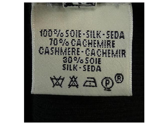 Hermès Hermes Seide-Kaschmir-Oberteil Schwarz - Ansicht 3