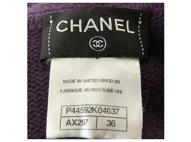 Timeless Felpa con cappuccio in cashmere Chanel Porpora - vista 4