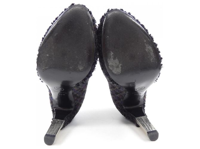 Timeless Botas Chanel G27463 Castaño Negro Azul - vista 4