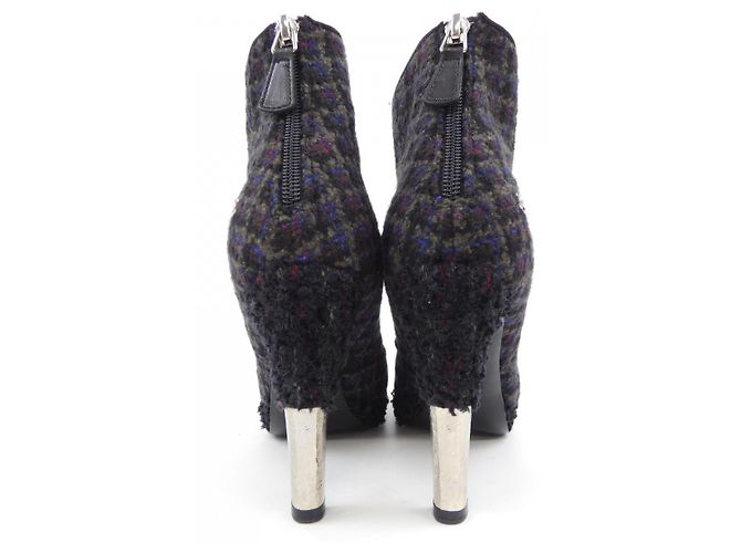 Timeless Botas Chanel G27463 Castaño Negro Azul - vista 5