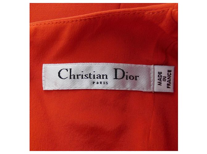 Top de mezcla de seda Christian Dior Roja - vista 4