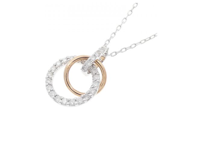 Autre Marque Collana in oro bianco Au750 e oro rosa Au750 con diamanti Argento - vista 3