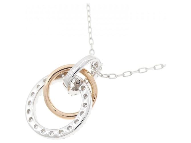 Autre Marque Collana in oro bianco Au750 e oro rosa Au750 con diamanti Argento - vista 4