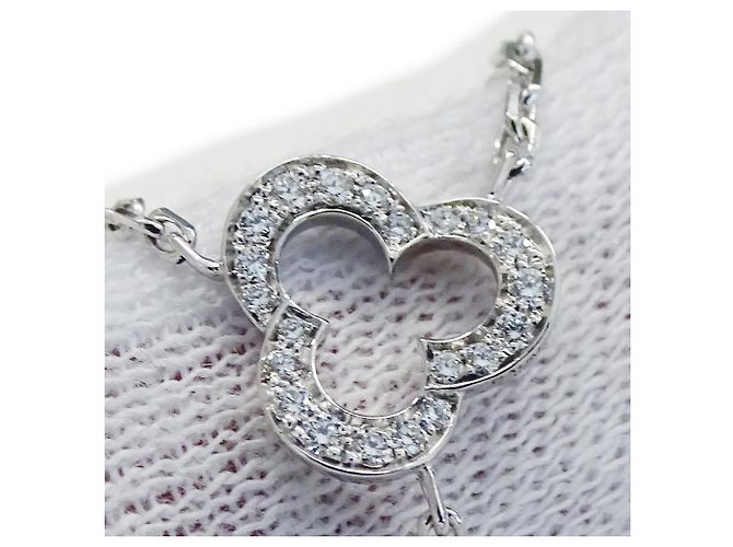Collana Chanel per donna, nome del marchio, diamante, agata bianca, camelia, oro, gioielli. Bianco - vista 9