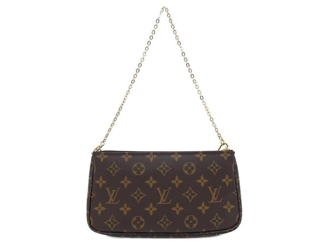 Bolsa de Ombro Louis Vuitton Monogram Multi Pochette Accessoires Caqui - vista 2