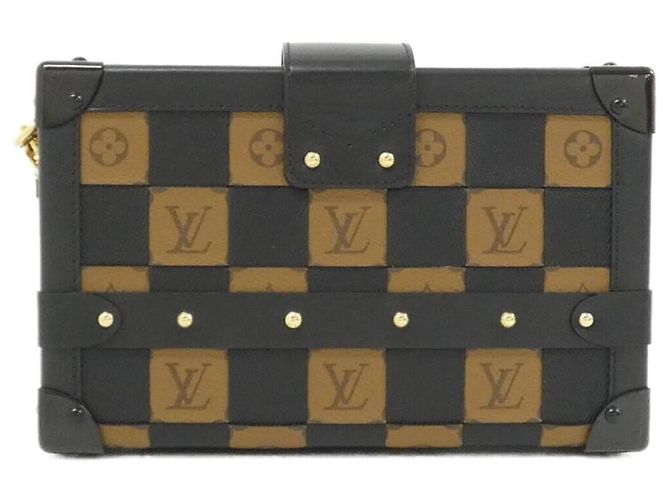 Borsa a Spalla Louis Vuitton Monogram Reverse Petite Malle Nero - vista 2