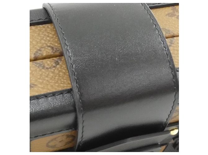 Borsa a Spalla Louis Vuitton Monogram Reverse Petite Malle Nero - vista 5