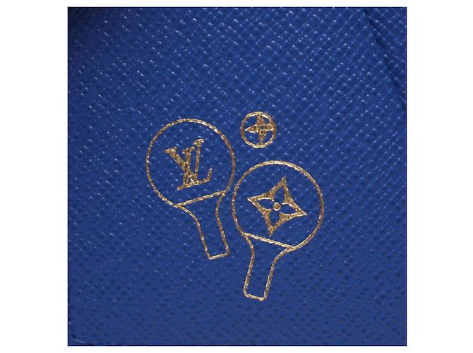 Louis Vuitton Organizer de Poche Monogram Grid Tarjetero/Portatarjetas Accesorio Mujer Marrón/Azul - vista 5