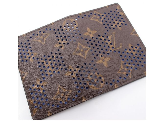 Louis Vuitton Organizer de Poche Monogram Grid Tarjetero/Portatarjetas Accesorio Mujer Marrón/Azul - vista 6