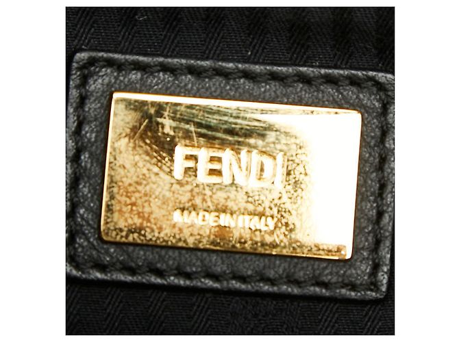Borsa Fendi 2Jours in pelle nera Nero - vista 13