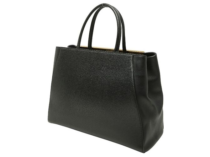Borsa Fendi 2Jours in pelle nera Nero - vista 2