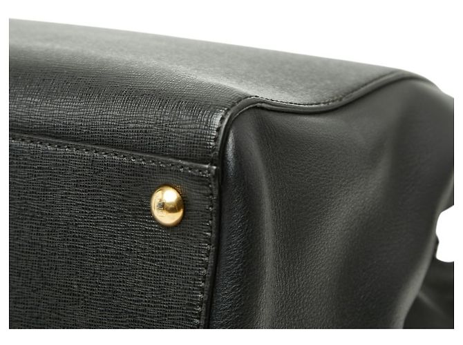 Borsa Fendi 2Jours in pelle nera Nero - vista 6