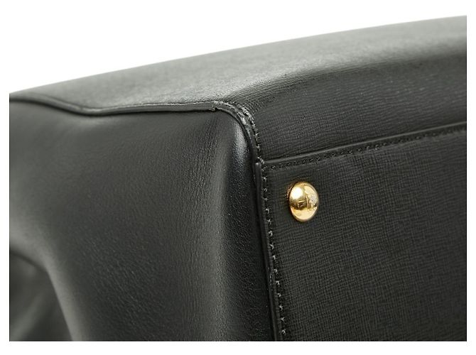 Borsa Fendi 2Jours in pelle nera Nero - vista 7