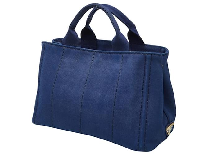 Mini borsa a mano Prada Canapa Blu - vista 2