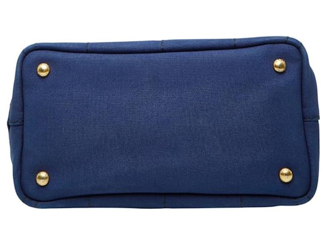 Mini borsa a mano Prada Canapa Blu - vista 3
