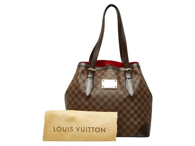 Borsa Tote Louis Vuitton Damier Hampstead GM Marrone - vista 11