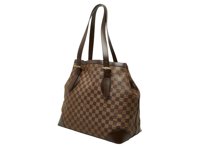 Borsa Tote Louis Vuitton Damier Hampstead GM Marrone - vista 2