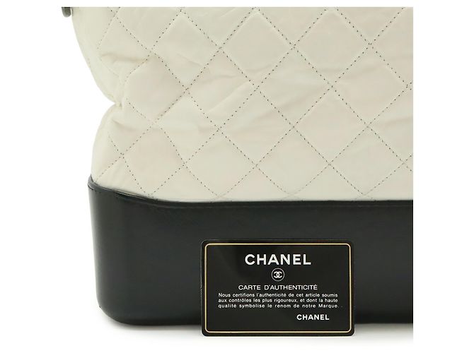 Borsa Chanel Gabrielle de Chanel Large Hobo Chain Nero Bianco - vista 10