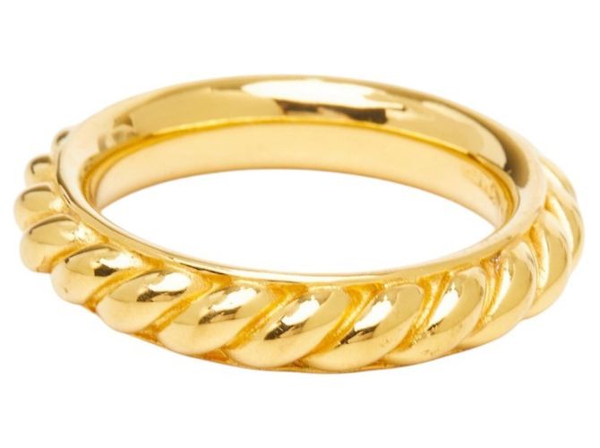 Hermès Hermes Schalring mit Seilmotiv Golden - Ansicht 3
