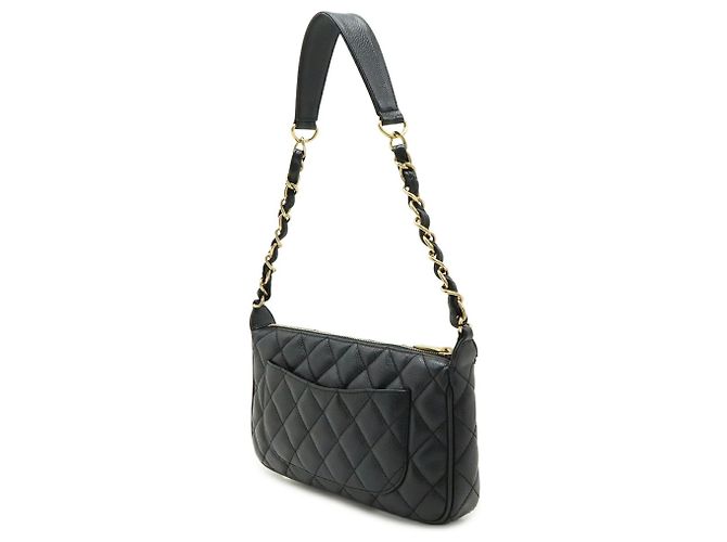 Borsa a Spalla Chanel Matelassé Coco Mark Chain Nero - vista 3
