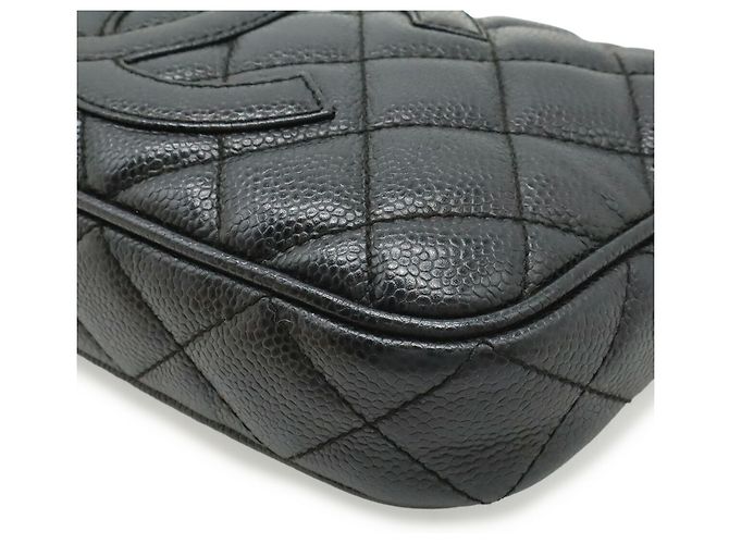 Borsa a Spalla Chanel Matelassé Coco Mark Chain Nero - vista 4