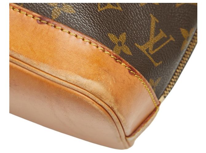 Borsa Louis Vuitton Monogram Alma PM Marrone Monogramma - vista 4