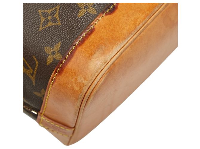 Borsa Louis Vuitton Monogram Alma PM Marrone Monogramma - vista 7