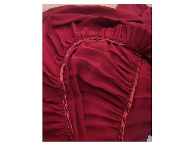 Autre Marque Cecilie Bahnsen Esme Stufen-Midikleid - Rot - Ansicht 8