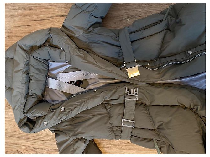Canada Goose Abrigo Largo Acolchado Verde - vista 4