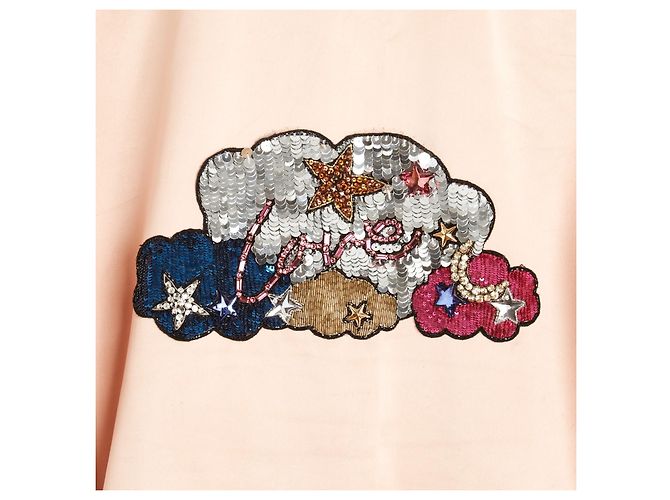Saint Laurent Rosa Bestickte Bomberjacke Love Pink Metallisch - Ansicht 5
