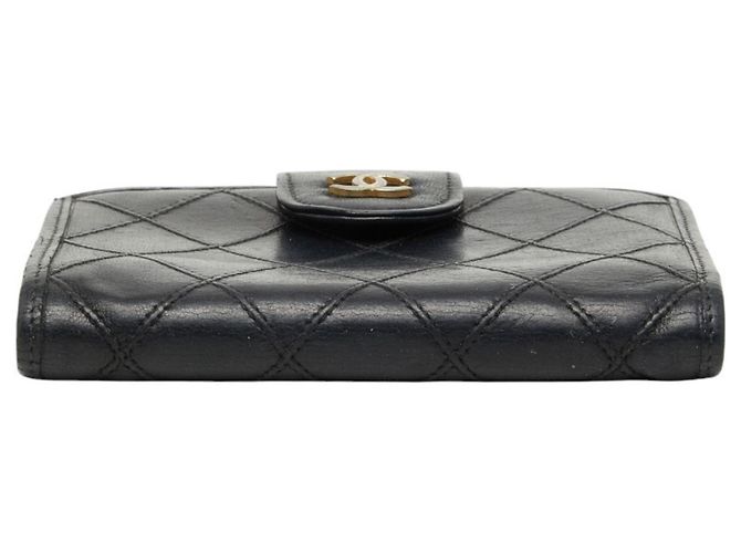 Chanel Coco Mark Bicolore Bi-fold Wallet Black - view 3