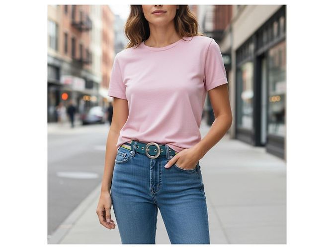 DOLCE & GABBANA Gürtel aus Leder mit Vintage-Webband Rosa Grün Blau Mehrfarben - Ansicht 4
