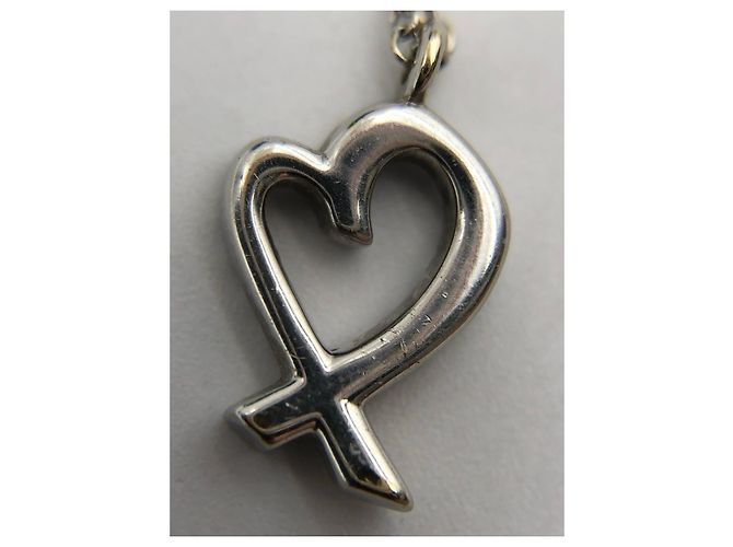 Collana con pendente Tiffany & Co. Paloma's Love Heart in oro bianco 18K e diamanti - vista 11