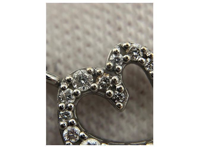 Collana con pendente Tiffany & Co. Paloma's Love Heart in oro bianco 18K e diamanti - vista 16