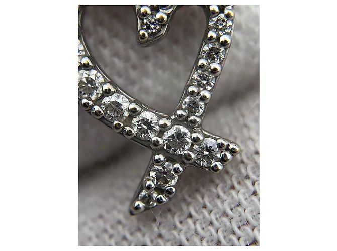 Collana con pendente Tiffany & Co. Paloma's Love Heart in oro bianco 18K e diamanti - vista 17