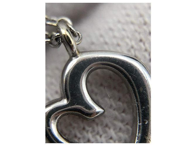 Collana con pendente Tiffany & Co. Paloma's Love Heart in oro bianco 18K e diamanti - vista 20