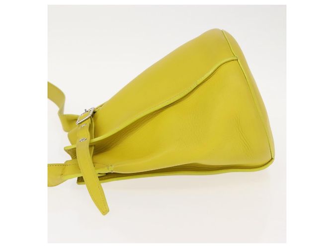 Céline Celine Long Strap Big Bag Bucket Leather Giallo - vista 4