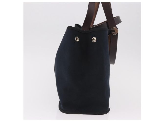 Cabag Hermès Hermes Cabas Elan Toile e Pelle 39 Nero - vista 4