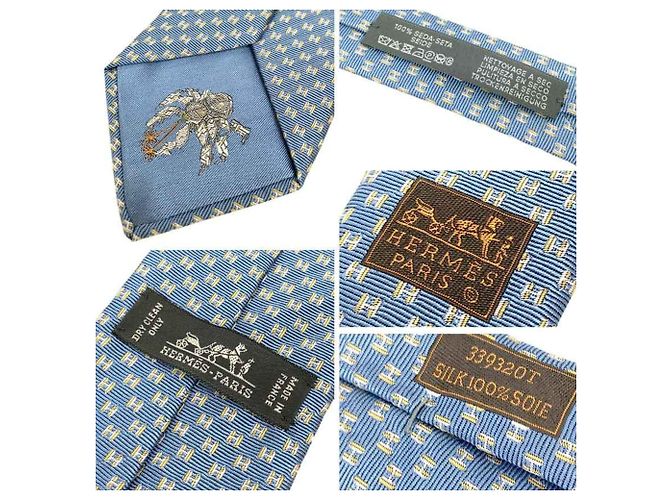 Hermès Hellblaue Seidenkrawatte Hermes - Ansicht 3